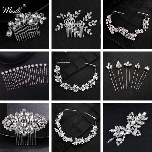Miallo Fashion Rhinestone Headpiece Wedding Bridal Hair Accessories Austrian Crystal Hairpins Women Hair Pins Clips Jewelry