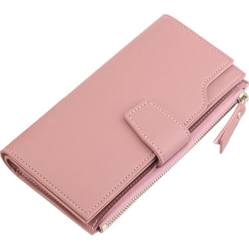 Women Wallet Zipper Large Capacity Solid Color Blocking Luxury Card Holder Organizer Hand Wallet кошелек женский