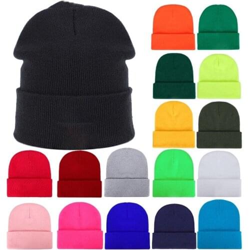 Winter Hats for Woman New Beanies Knitted Fluorescent Hat Girls Autumn Men Beanie Caps Warmer Bonnet Ladies Casual Cap