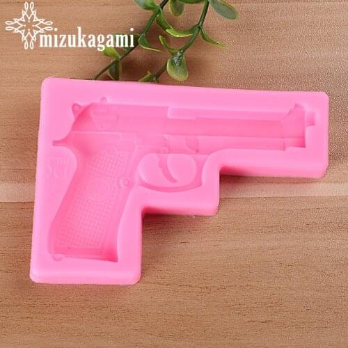 1pcs UV Resin Jewelry Liquid Silicone Mold Mini Pistol Resin Charm Molds For DIY Jelly Baking Tool Making Jewelry Accessory