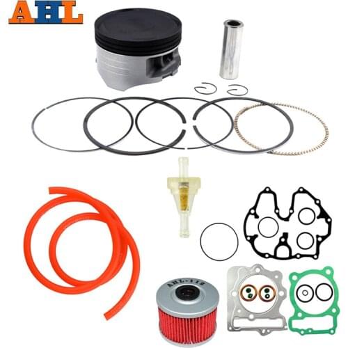 AHL Motorcycle Piston & Piston Rings & Gasket & Oil Filter & Fuel Oil Tube & Oil Fuel Filter Kit For HONDA XR400R TRX400EX