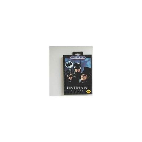 Batmans Game Returns - USA Cover With Retail Box 16 Bit MD Game Card for Sega Megadrive Genesis Video Game Console