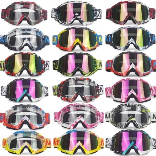 Brand Goggles Dirt Bike ATV Cross Riding Ski Fox Motocross Glasses Motor for Motorcycle UV Ski Snowboard Goggles Clear Lens