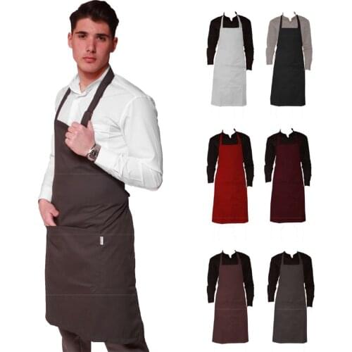 Apron paravanti flap kitchen men various colors adjustable pocket restaurant