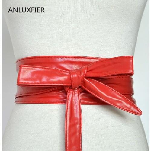 H9853 Wide Simple Belt Women Pure Solid High Quality Fashion Leather Waist Seal Female Elegant Top Grade Casual Girl Cummerbunds