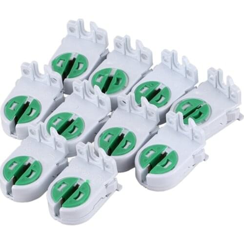 HOT-10Pcs Dual Terminals T5 T4 Fluorescent Tube Bulb Lamp Holder Socket