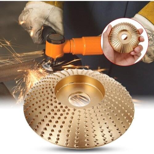 JUSTINLAU Arc 85x16mm Golden Wood Carving Disc Wood Grinding Wheel Rotary Tool Abrasive Sanding Disc Woodworking tools