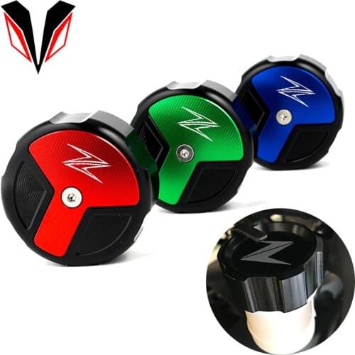 Motorcycle CNC Aluminum Rear Brake Fluid Reservoir Cover Cap For Kawasaki Z250 Z650 Z750 Z800 Z900 Z1000 SX NINJA ZX6R ZX-10R