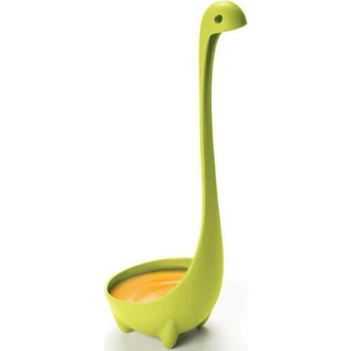 Creativity Dinosaur Soup Spoon Food Grade PP Long Handle Vertical Spoon Cooking Kitchen Cooking Stirrer Spoon Kitchen Supplies