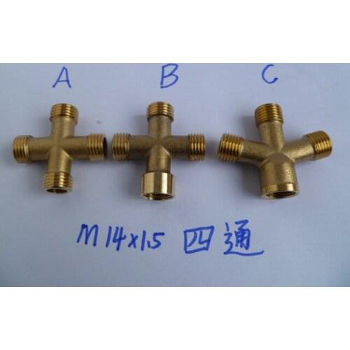 Vidric car washing machine fight drugs machine pipe joints spray yellow pipe joints split shunt modification accessories M14X1.5