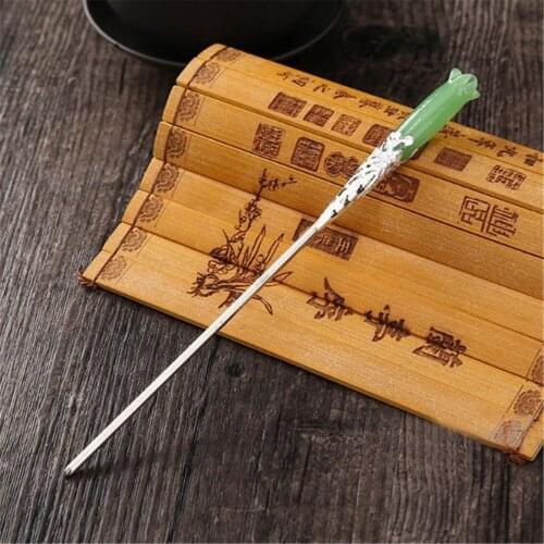 Fashion Chinese Jade Hair Stick Chignon Chopstick Hairpin Hair Accessories Gift