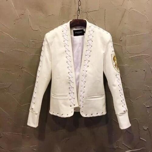 2020 fashion brand new men suit jacket handmade straps nightclub hair stylist costumes men and women with the same paragraph