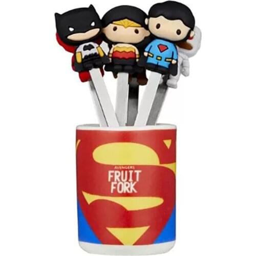 Stainless Steel Cartoon Santa Claus Fruit Forks Small Dessert For Kids Party Decoration Accessories