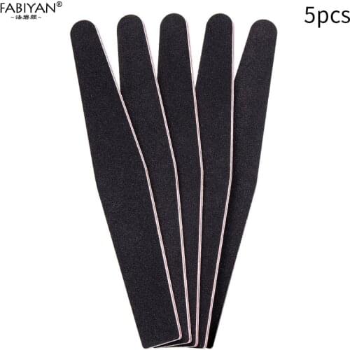 5pcs Professional rhombus Nail Art Files Buffer Buffing Tips Slim Crescent Grit 100/180 Set