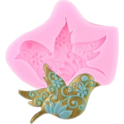 Pigeon Silicone Mold Bird DIY Chocolate Gumpaste Fondant Cupcake Topper Cake Decorating Tools Polymer Candy Clay Resin Moulds