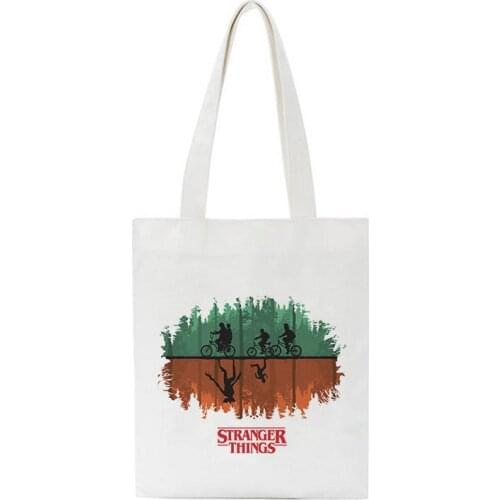 Group Of People Riding Bicycles Cartoon Print Shopping Bag Handbags Fun Women Bag Wallet Shoulder Canvas Bags Harajuku