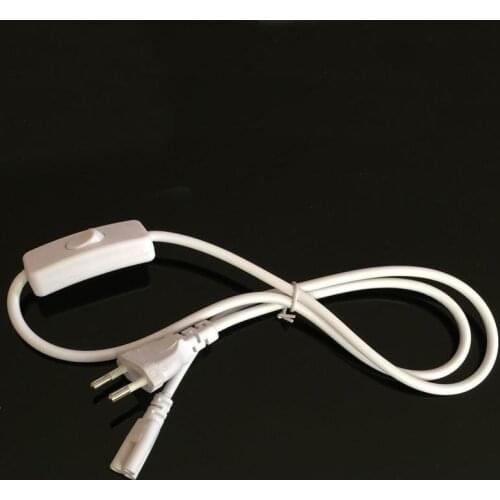 T5 T8 LED Tube 3 Hole Extension Wire Switch Power Cord 1.8 Meter Cable