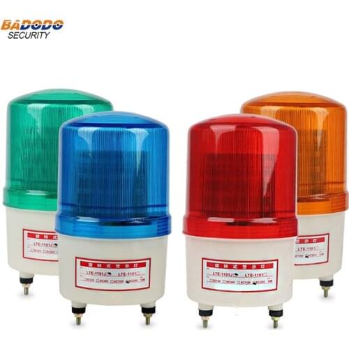 Rotating Acousto-optic LED strobe Alarm Lamp light yellow blue red green LED warning light lamp outdoor gate lamp light siren
