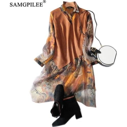 Plus Size Two Piece Sets 2020 Sets For Women Full Casual Pullover Turn-down Collar Button Knee-length Print Outfits For Women