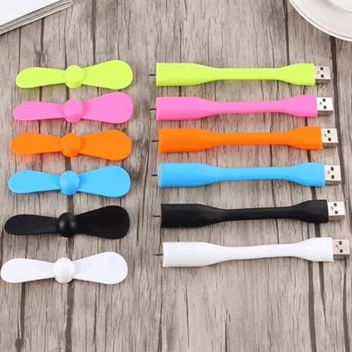 1pc Mini USB Portable Fan For Tablet Power Micro Fans Flexible Summer Gadget Laptops gifts for people at parties decoration