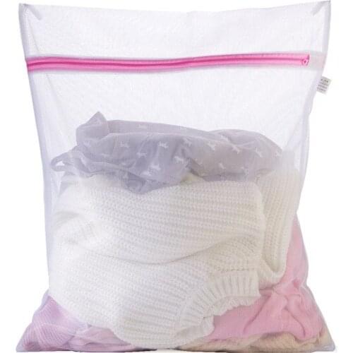 1pc Washing Machine Mesh Net Bags Laundry Bag Durable Zipped Wash Bags Washing Mesh Net Underwear Bra Clothes Sock Durable
