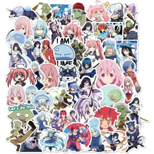 10/50pcs Japanese Anime Novel GC NOVELS Rimuru Tempest/benimaru sticker For Motorcycle Skateboard Notebook Cup Waterproof Decal