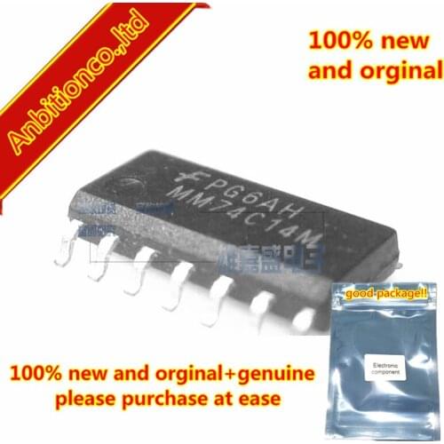 10pcs 100% new and orginal MM74C14 MM74C14M MM74C14MX SOP14 Hex Schmitt Trigger in stock