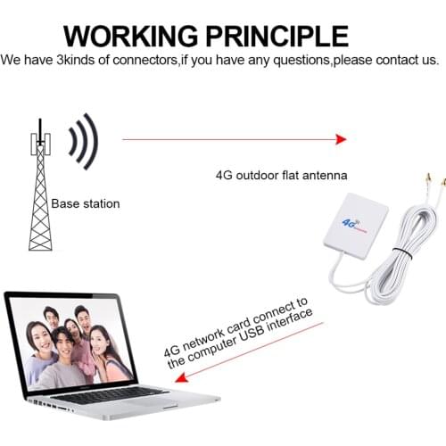 3G 4G LTE Antenna Mobile Antenna TS9 CRC9 SMA Connector Booster Modem Aerial External Antenna 2M Cable