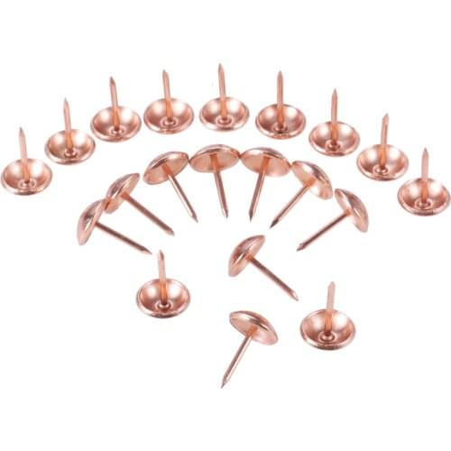 DRELD 20pcs Iron Upholstery Nail Antique Jewelry Case Box Sofa Tack Stud Pushpin Decorative Furniture Nails 11x11mm/11x17mm