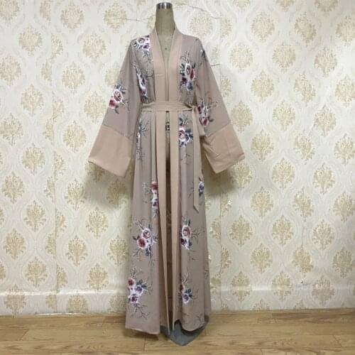 F831eid Mubarak Muslim Abaya Islamic African clothing Kaftan Abaya Dubai print Kafta Eid Mubarak