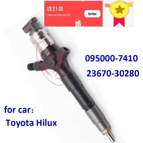 ORLTL New Injector 095000-7410 Nozzle 0950007410 23670-30280 2367030280 for Toyota Hilux