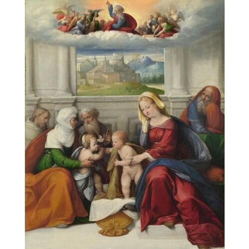 30" Large Religious ART The Holy Family Maria Jesus saint oil painting ON CANVAS PRINT oil painting on canvas-FREE SHIPPING