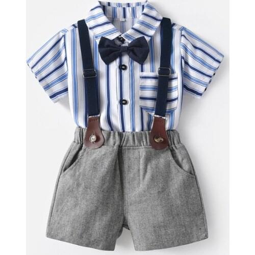 Infant Baby Boys Clothing Set Gentleman Fashion Kids Boy Clothes Wedding Party Birthday Kids Boy Clothes Set Summer Boy Suit