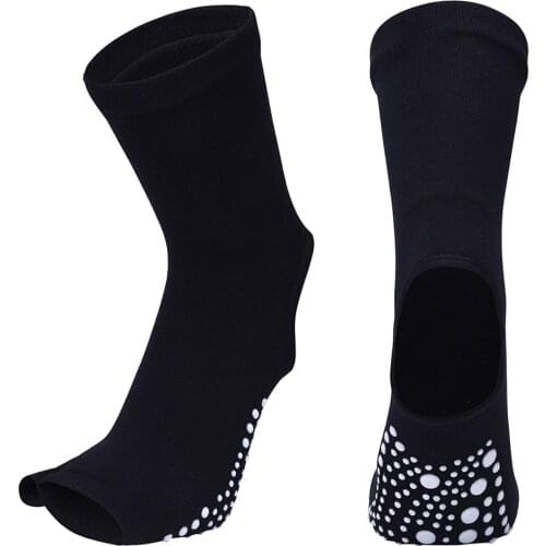 Compression Yoga Socks Toeless Pilates Barre Ballet Gym Non-slip Socks
