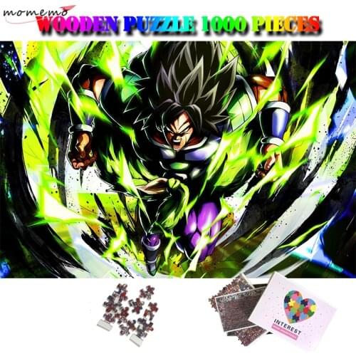 MOMEMO Broly Jigsaw Puzzles 1000 Pieces Wooden Puzzles for Adults Dragon Cartoon Anime Figure Ball Puzzle Toys for Kids Children