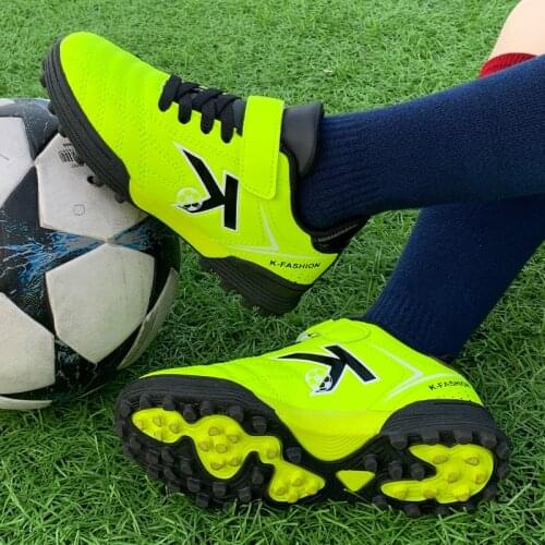 Mens football shoes non-slip youth breathable sports shoes children grass training FG/TF non-slip football shoes