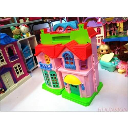 Set furniture kits toy Miniature Dollhouses Gift Toys Villa House Happy Family Theme Princess House Room Toy Suit Set Furniture