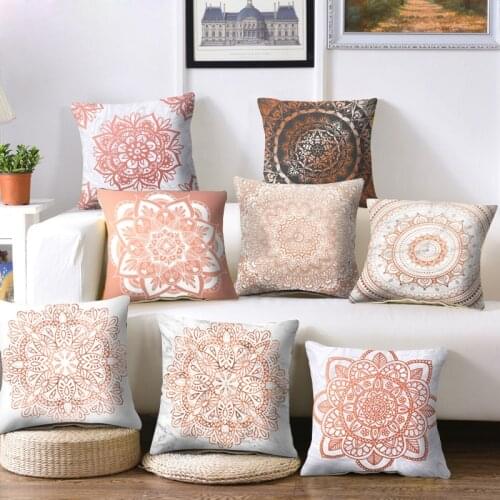 Mandala Cushion Cover Geometric patterns Pillow Pillowcase Polyester 45*45 Throw Pillow Home Decor Pillowcover