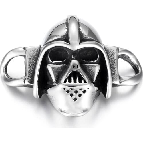 Stainless Steel Warrior Connector 1/1 Loops Polished Charms 6mm Hole DIY Accessories for Jewelry Making Supplies