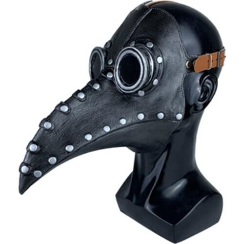 Best New Funny Medieval Steampunk Plague Doctor Bird Mask Latex Punk Cosplay Masks Beak Adult Halloween Event Cosplay Props