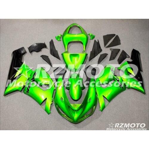 New ABS Motorcycle fairing kit For Kawasaki Ninja ZX6R 636 05 06 2005 2006 Bodywork Injection mold green ACEKITS Store No.0049