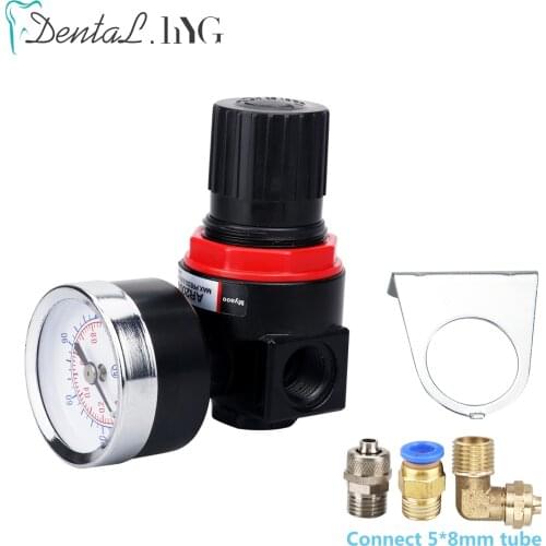 New Dental Air Reduce Valve Regulator Gas-Pressure Meter For Dental Chair Unit Equipment Turbine Without Air filter