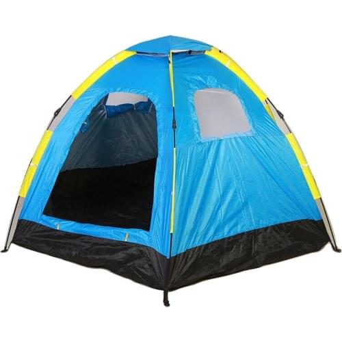 Camping camping 5-8 people automatic hexagonal free-to-build quick-opening tent anti-ultraviolet and anti-mosquito portable tent
