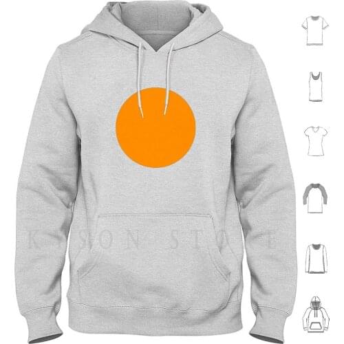 Polkadots Hoodies Long Sleeve Polkadots Polka Dots Pokadots Circles Pattern Artsy Artistic Orange