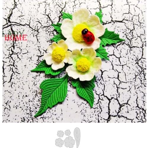Flower Leaf Combination Metal Cutting Dies Mold Punch Stencil Template for DIY Scrapbooking Paper Album Photo Card Making Dies