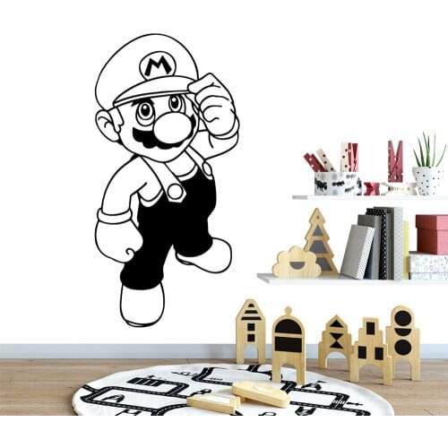 Creative Cartoon Super Mario Wall Sticker Home Decoration Accessories For Baby Kids Rooms Decor Art Decal