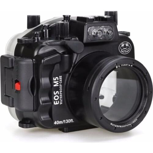Seafrogs 40m/130ft Waterproof Underwater Camera Housing Case for Canon EOS M5 22mm