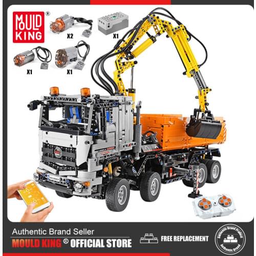 MOULD KING MOC High-Tech Remote control Truck App Motorized Car model Building Blocks Assemble Bricks Kids Toys Birthday Gifts