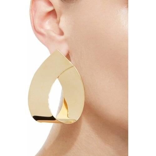 HebaDeer Water Drop Earring Women Hoop Stud Earrings Girls Yellow Gold Color Trendy Cute Small Lovers Simple Kolczyki Pendientes