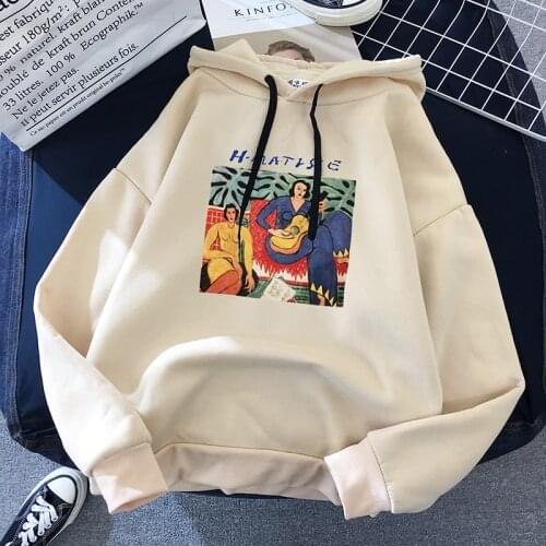 Winter Casual Fleece Women Hoody Sweatshirt Print Painted Harajuku Cartoon Character Party Pullover Female Loose Hooded Tops